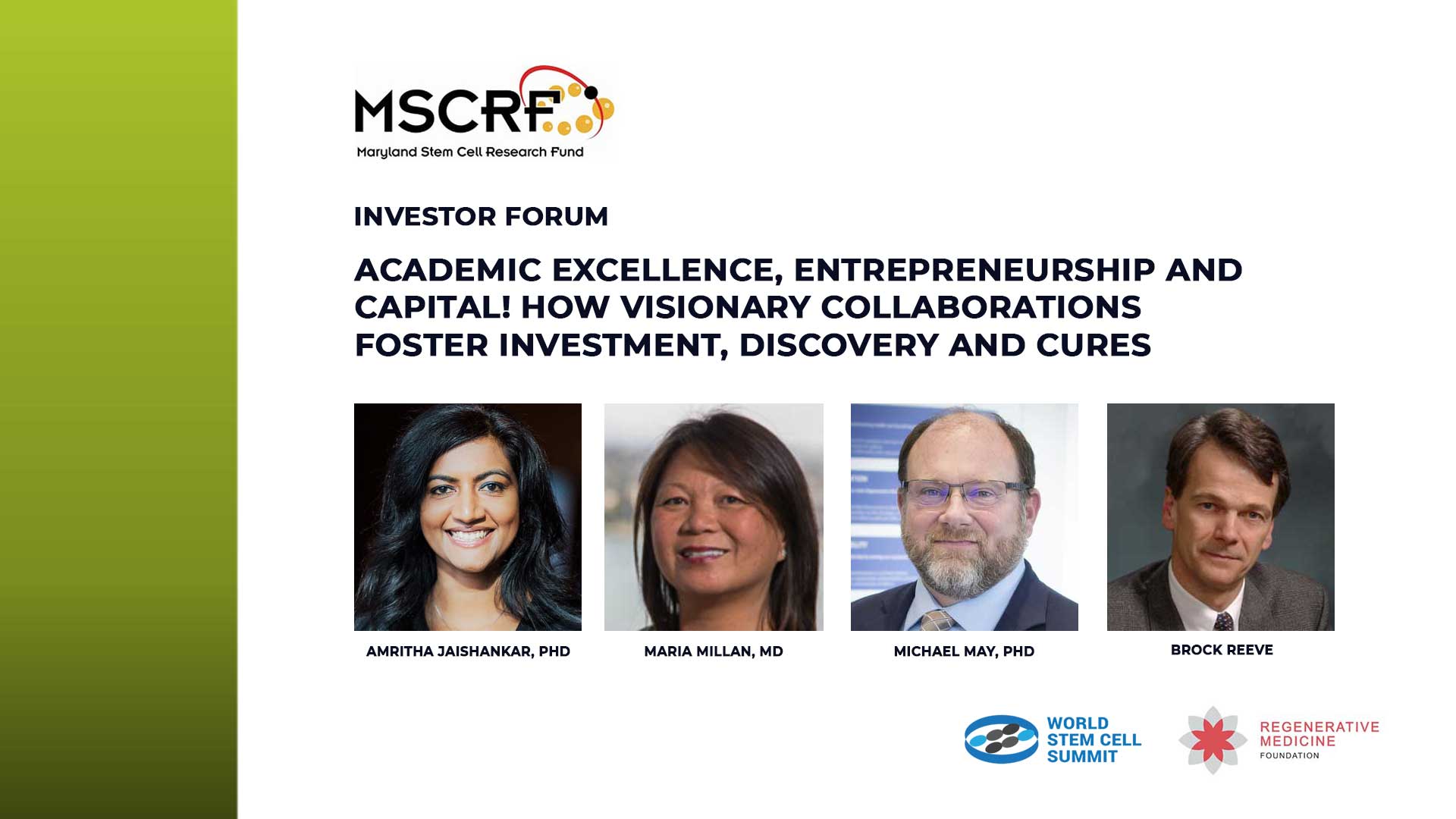 MSCRF sponsored Investor Forum